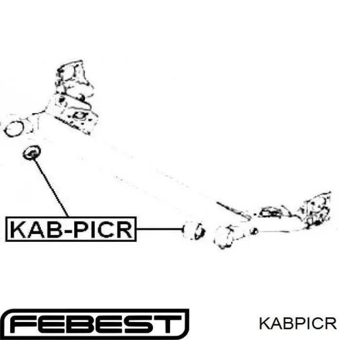 Сайлентблок задней балки (подрамника) KABPICR Febest