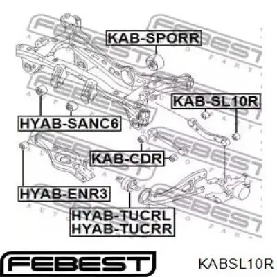 Сайлентблок поперечной тяги задней подвески Febest KABSL10R