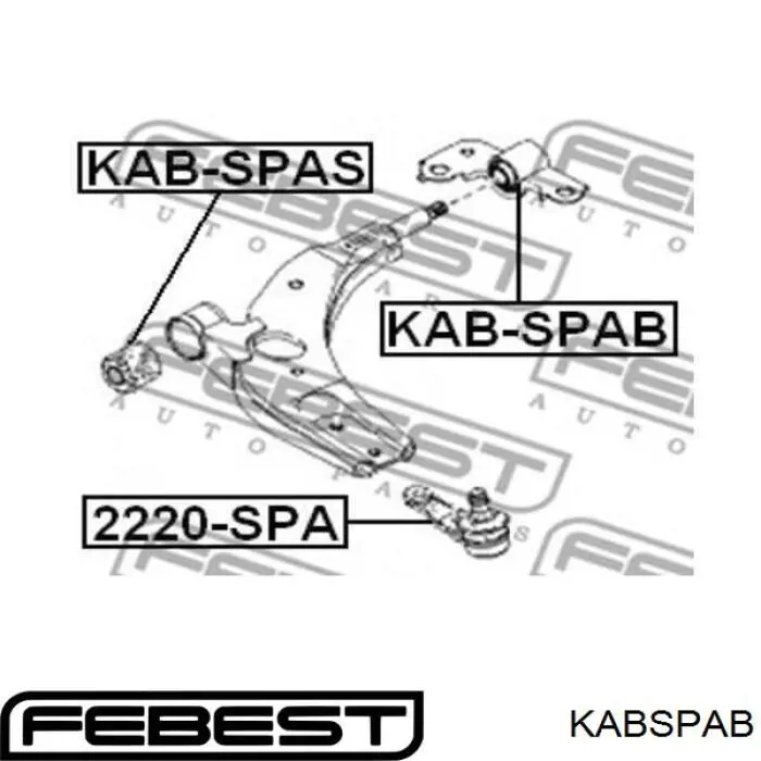 Купить KABSPAB Febest Сайлентблок нижний передней подвески