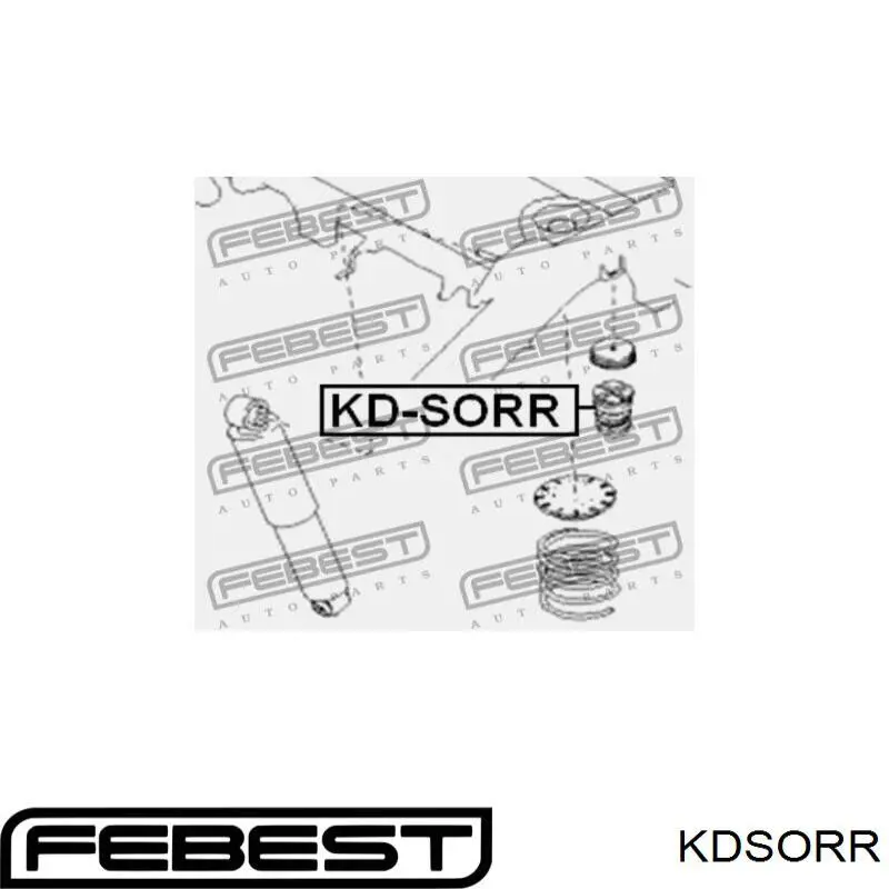 Буфер (отбойник) амортизатора заднего KDSORR Febest