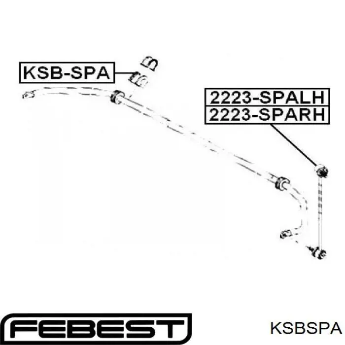 Купить KSBSPA Febest Втулки переднего стабилизатора