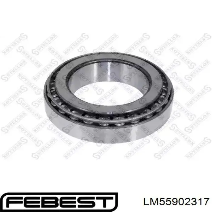 Подшипник ступицы задней, наружный Febest LM55902317