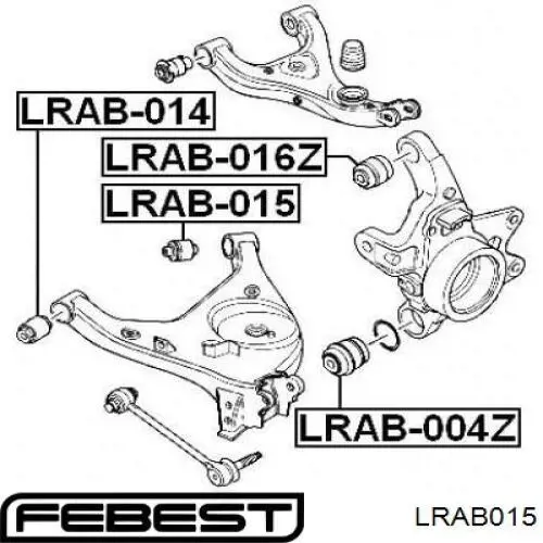 Купить LRAB015 Febest Сайлентблок заднего нижнего рычага