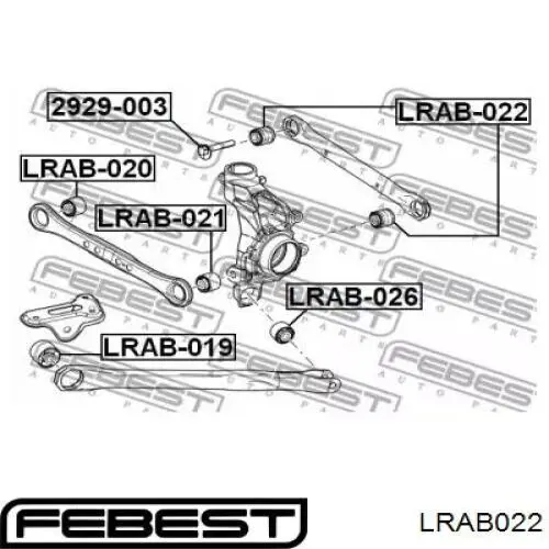 Сайлентблок тяги поперечной, задней подвески Febest LRAB022 цена, от 13.26 USD