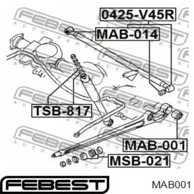 Сайлентблок заднего продольного рычага задний MAB001 Febest