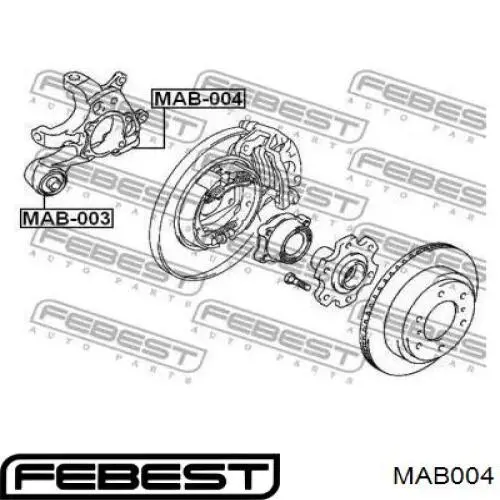 Купить MAB004 Febest Сайлентблок цапфы задней