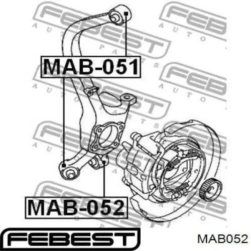 Купить MAB052 Febest Сайлентблок цапфы задней