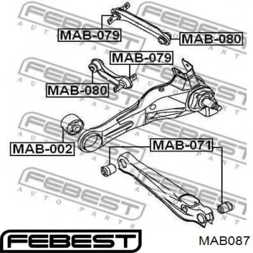 Сайлентблок заднего поперечного рычага внутренний MAB087 Febest