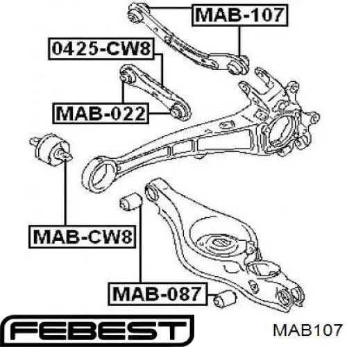 Сайлентблок заднего верхнего рычага MAB107 Febest