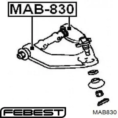 Silentblock de brazo de suspensión delantero superior MAB830 Febest