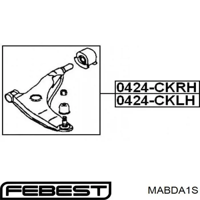 MABDA1S Febest Сайлентблок нижнего переднего рычага