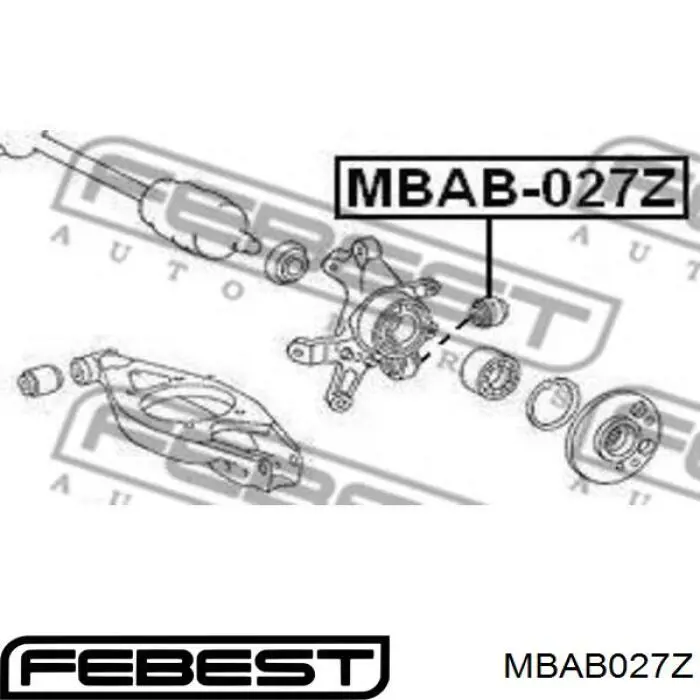 Купить MBAB027Z Febest Сайлентблок цапфы задней