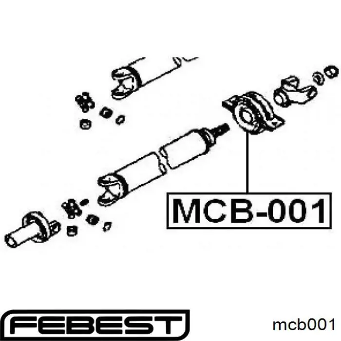 Подвесной подшипник карданного вала Febest MCB001