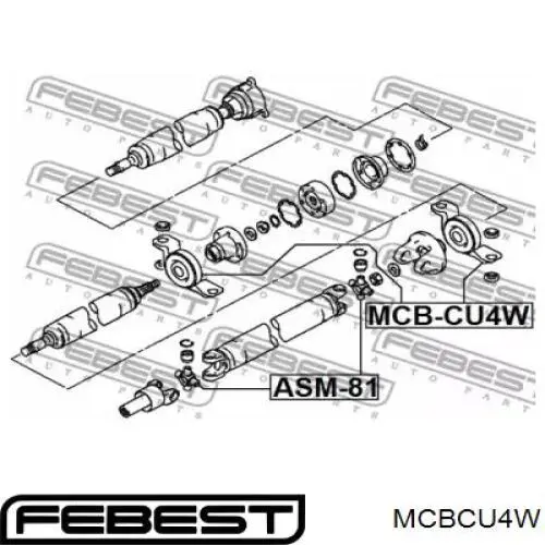 Карданный подшипник Mitsubishi Lancer IX седан (CSA) (2003 - 2008) цена, от 12.31 USD