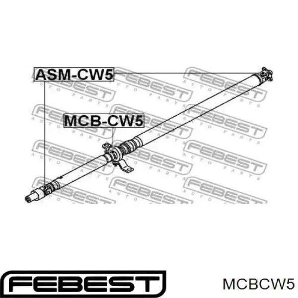 Опора карданного вала Febest MCBCW5