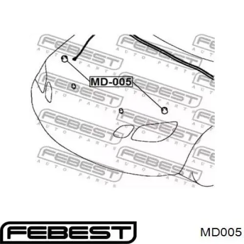 Купить MD005 Febest Буфер (отбойник) капота