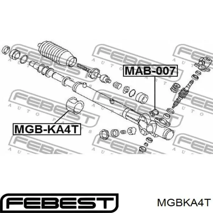 Купить MGBKA4T Febest Сухарь рулевой рейки