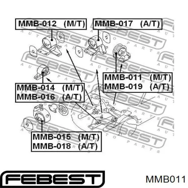 Задняя опора двигателя M0907EMZ RBI