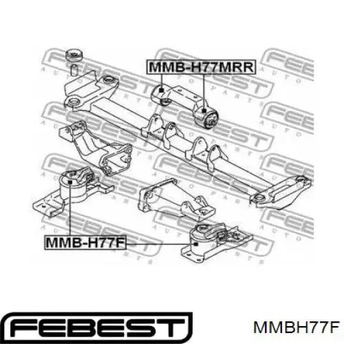 Soporte de motor derecho MMBH77F Febest