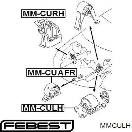 Купить MMCULH Febest Левая подушка двигателя