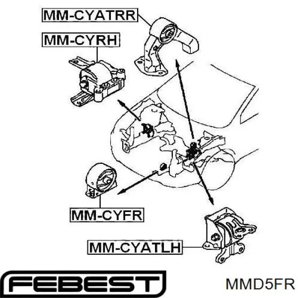 Купить MMD5FR Febest Передняя опора двигателя