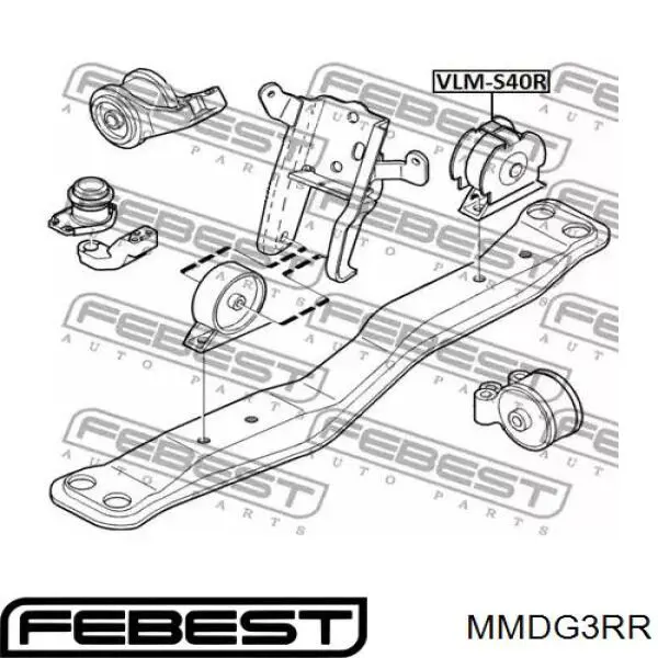 Задняя опора двигателя MMDG3RR Febest