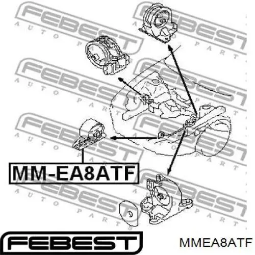 Soporte motor delantero MMEA8ATF Febest