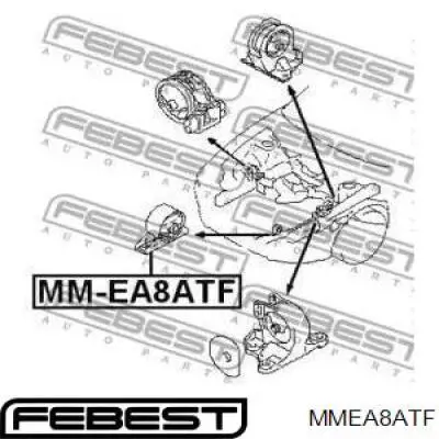 Купить MMEA8ATF Febest Передняя опора двигателя