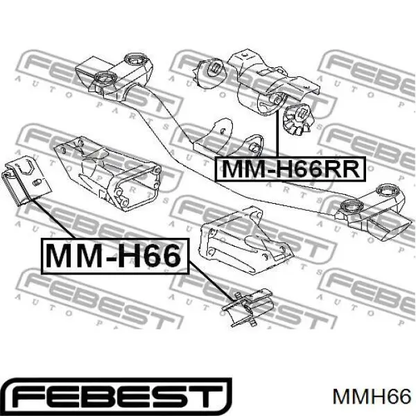 Левая/правая опора двигателя MMH66 Febest