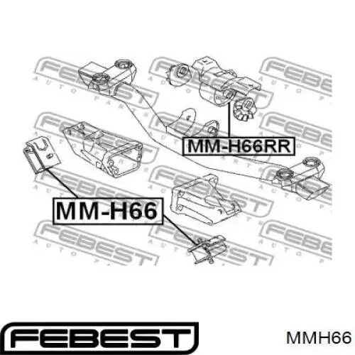 Левая/правая опора двигателя MMH66 Febest