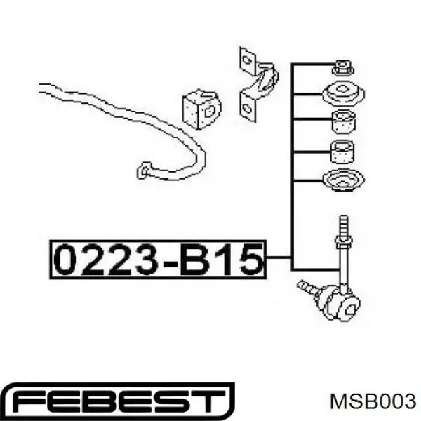 Купить MSB003 Febest Втулка стойки переднего стабилизатора