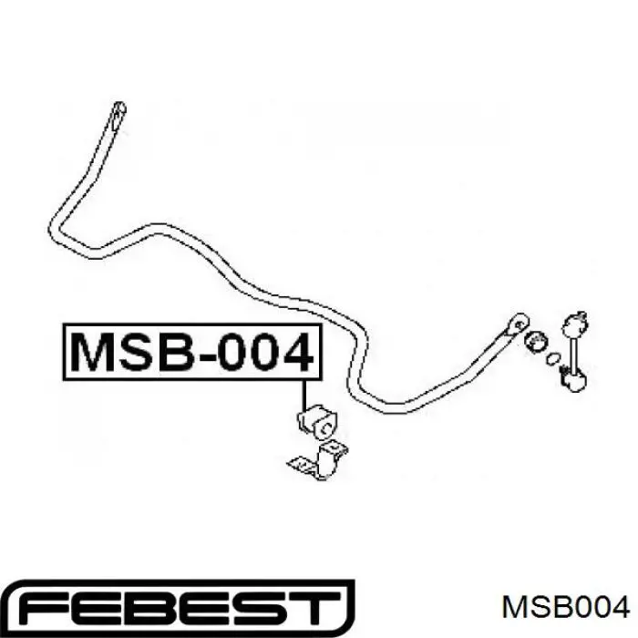 Casquillo de barra estabilizadora trasera MSB004 Febest