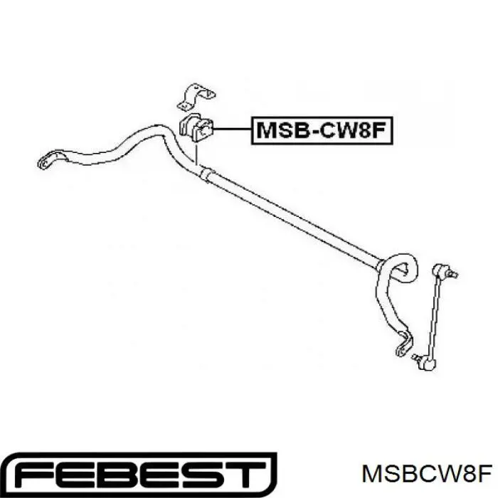 Casquillo de barra estabilizadora delantera MSBCW8F Febest