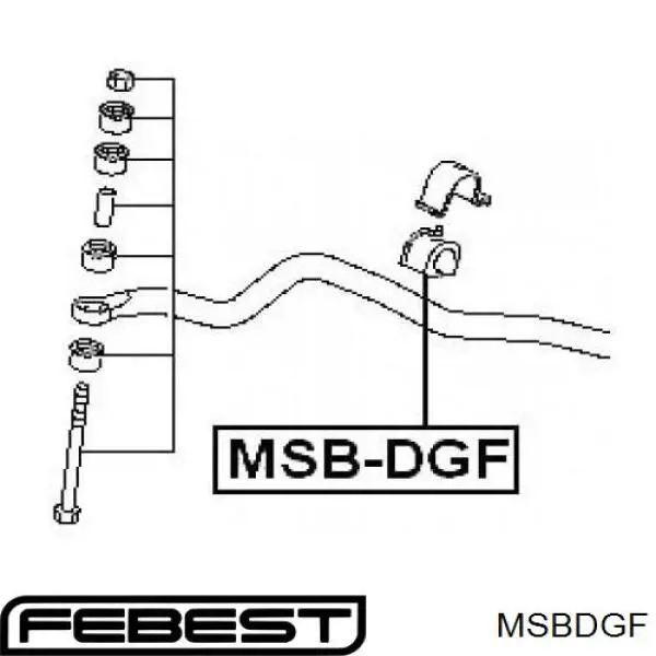 Casquillo de barra estabilizadora delantera MSBDGF Febest