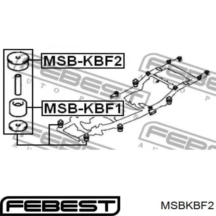 Casquillo, suspensión de cabina MSBKBF2 Febest