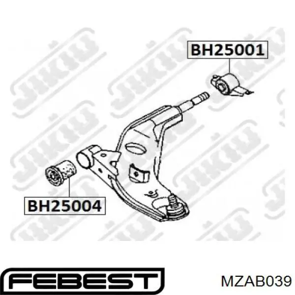 Сайлентблок переднего нижнего рычага MZAB039 Febest