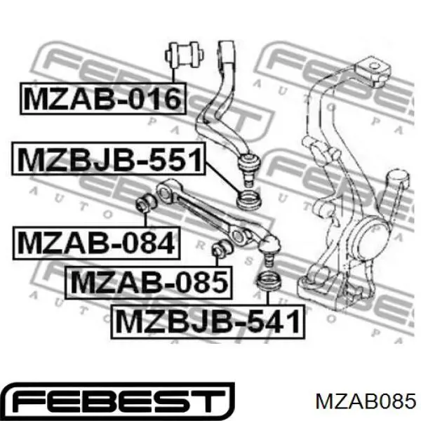 Сайлентблок переднего рычага MZAB085 Febest