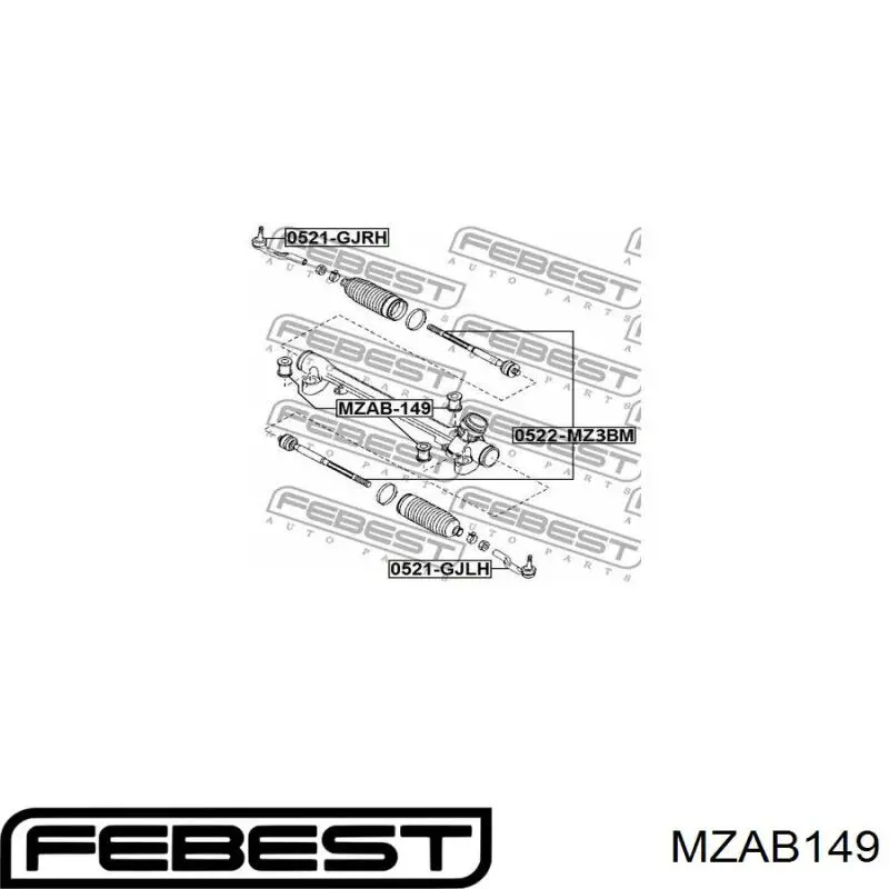 Купить MZAB149 Febest Сайлентблок крепления рулевой рейки