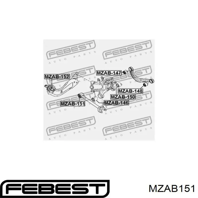Купить RFK8561 Caster Сайлентблок тяги поперечной (задней подвески)
