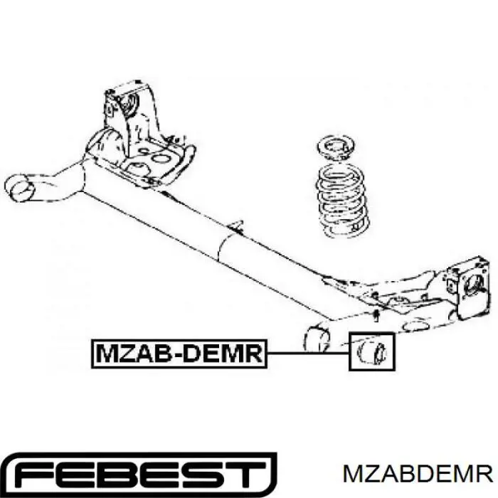 Купить MZABDEMR Febest Сайлентблок задней балки
