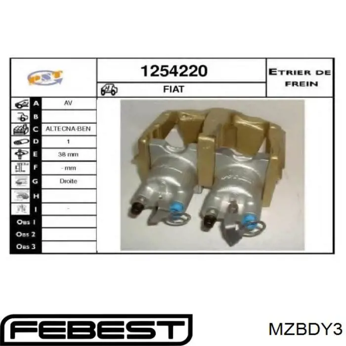 Опора стойки амортизатора переднего Febest MZBDY3 цена, от 5.35 USD