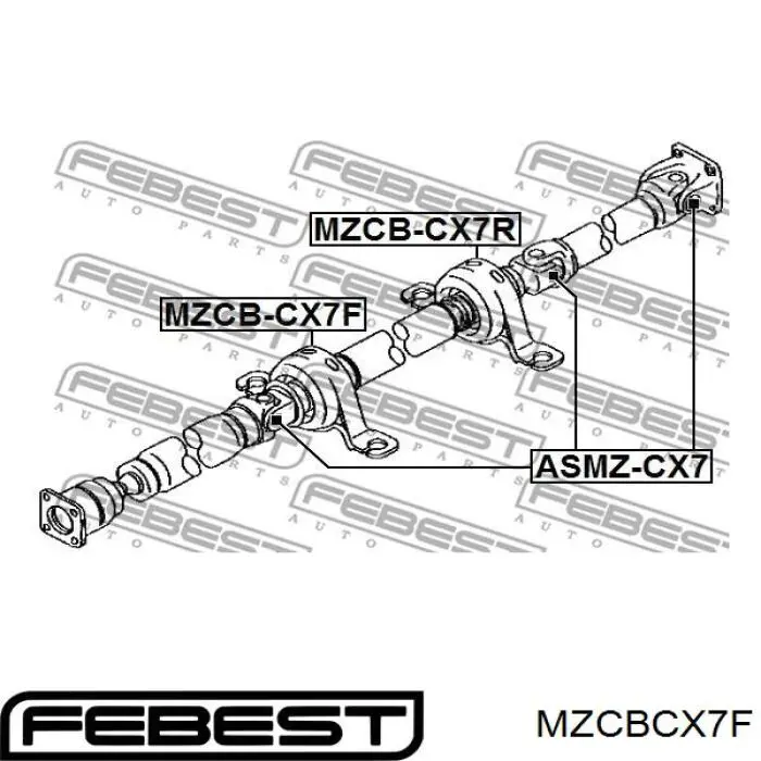 Suspensión, árbol de transmisión MZCBCX7F Febest