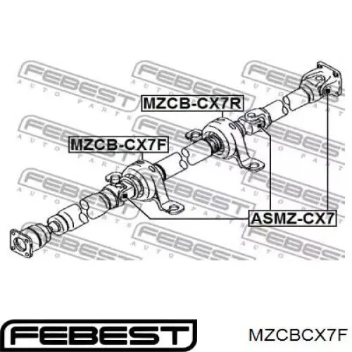 MZCBCX7F Febest подвесной подшипник карданного вала