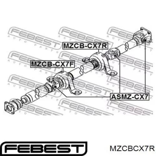 MZCBCX7R Febest подвесной подшипник карданного вала задний