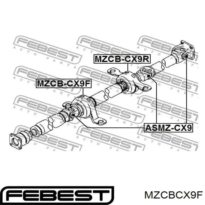 Suspensión, árbol de transmisión MZCBCX9F Febest