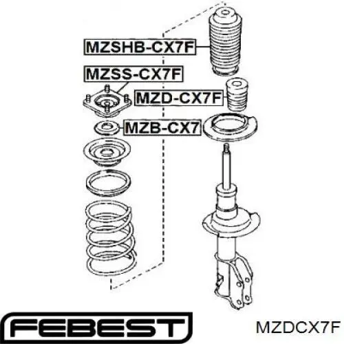 MZDCX7F Febest буфер (отбойник амортизатора переднего)