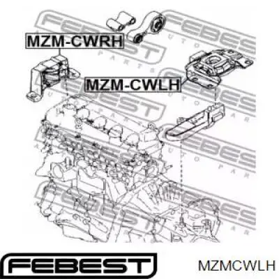 Купить MZMCWLH Febest Левая подушка двигателя