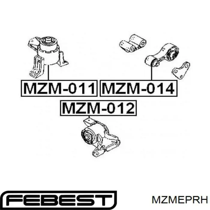 Опора двигателя Febest MZMEPRH