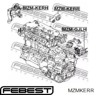 Купить MZMKERR Febest Гидроопора двигателя задняя