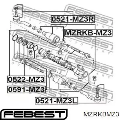 Пыльник рулевой рейки D18MZ30Z RBI